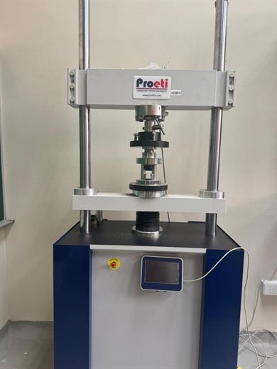 Muestras de bloques de concreto en laboratorio